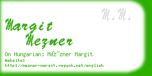 margit mezner business card